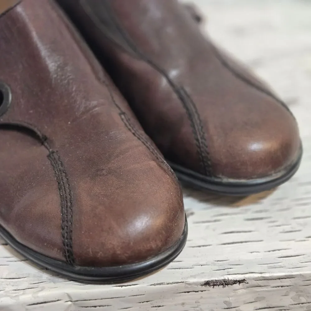 Finn Comfort Womens Brown‎ Leather Comfort Shoes Size 9D Adjustable Straps EUC